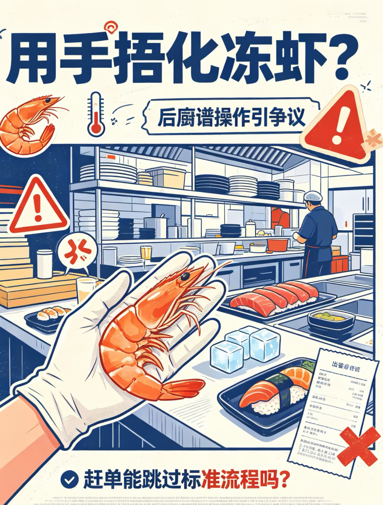 用手解冻生虾存在的安全隐患